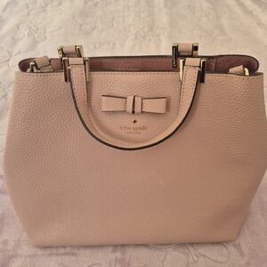 Kate Spade Blush Pink Satchel with Bow Accent